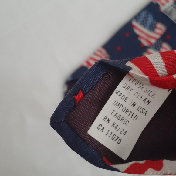 RM Style "USA with Flag" Silk Neck Tie Vintage 1999 Ralph Martin & Co 32629 Rare - Picture 9 of 10
